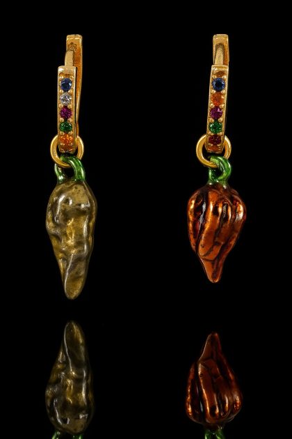 EARRINGS WITH MULTICOLOR ZIRCONS COD. RIPOR005MIX2