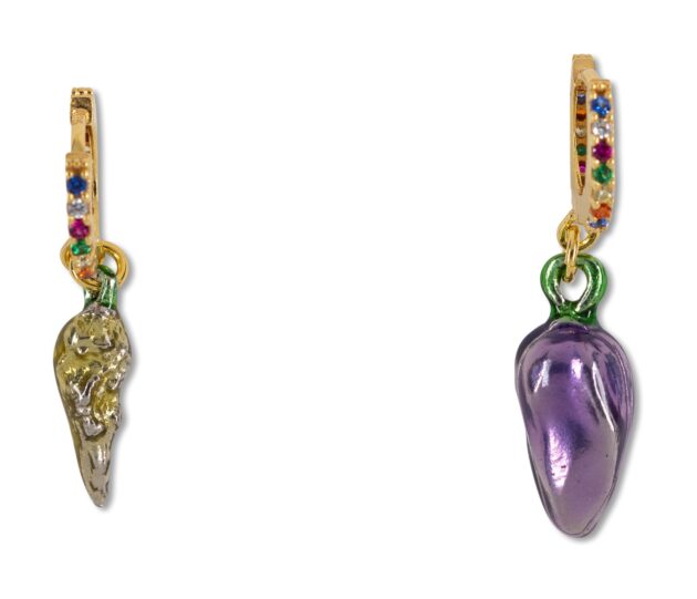 EARRINGS WITH MULTICOLOR ZIRCONS COD. RIPOR005MIX1