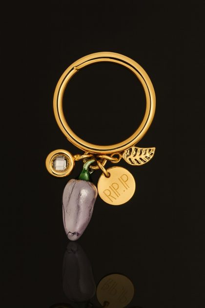 ANELLO CON CIONDOLO VIOLA COD. BZ.RIPAN001