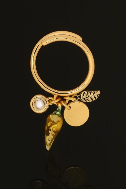 ANELLO CON CIONDOLO GIALLO COD. RIPAN001