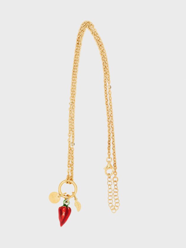 NECKLACE WITH RED PENDANT COD. RIPCL09-4