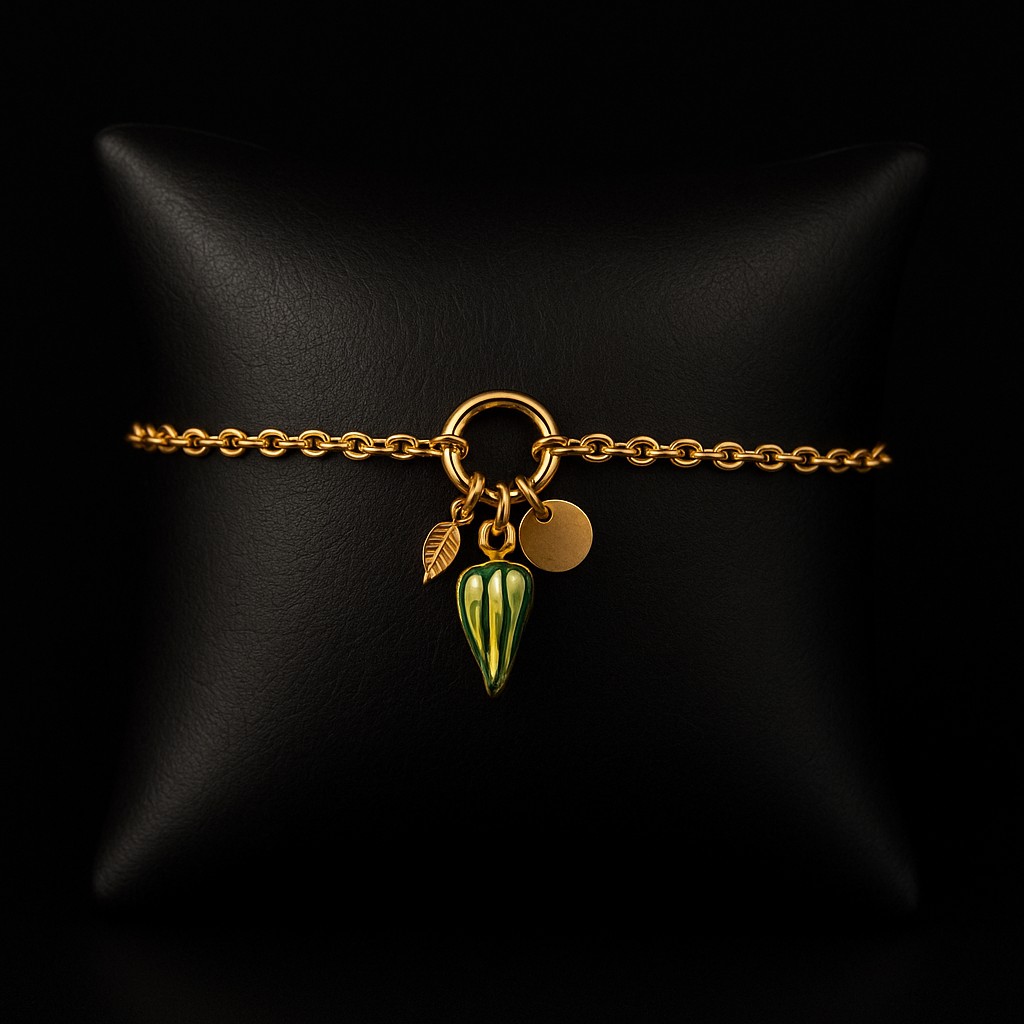 BRACCIALE CON PEPERONCINO VERDE COD. BZ.RIPBR02