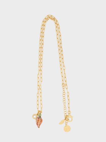 NECKLACE WITH ORANGE PENDANT COD. BZ.RIPCL10