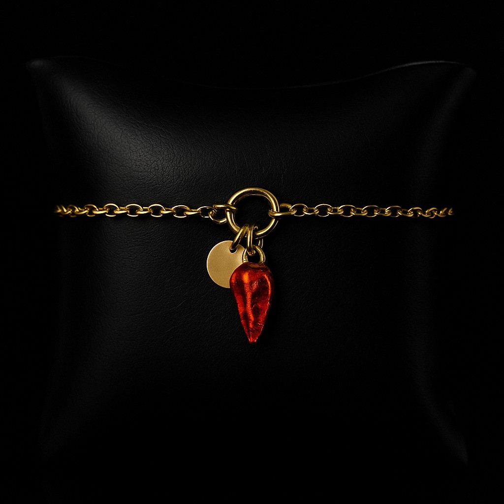 BRACCIALE CON PEPERONCINO ROSSO COD. BZ.RIPBR02