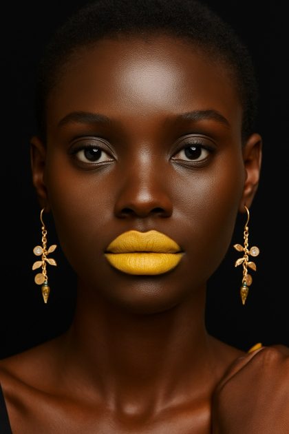 ORECCHINI CON CIONDOLO GIALLO COD. BZ.RIPOR007