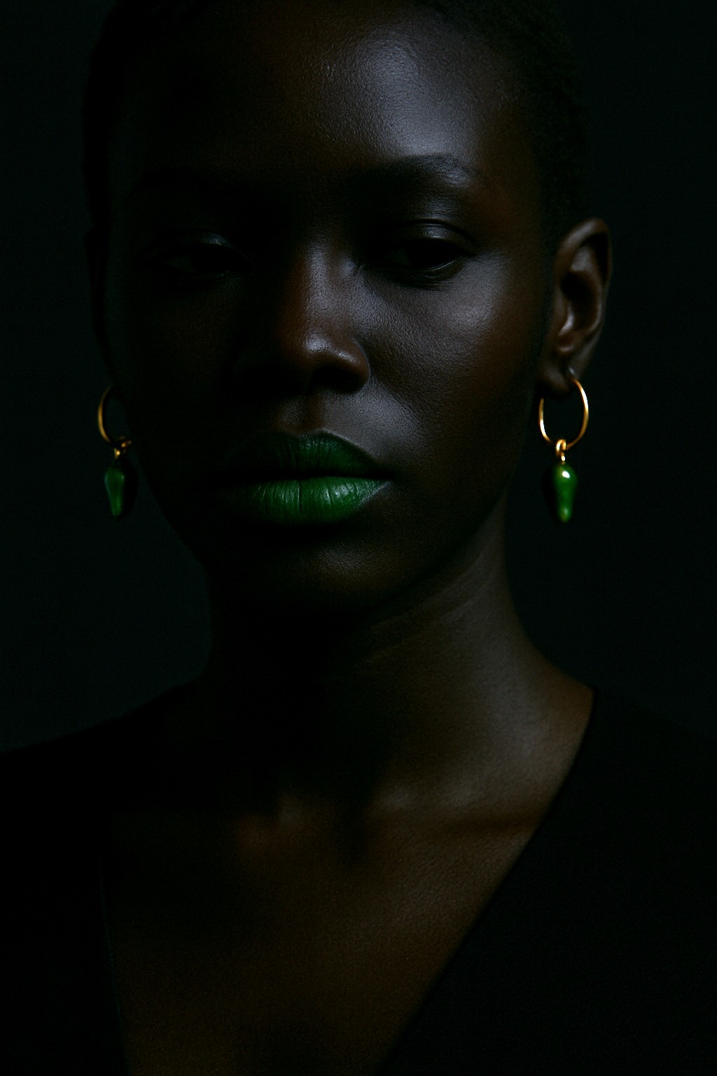 ORECCHINI CON CIONDOLO VERDE COD. BZ.RIPOR008 - immagine 4