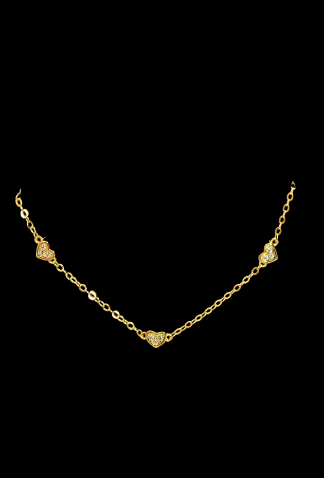 LINEA CUORE - BRACCIALE TRE CUORICINI E SWAROSKI - SEVEN SENSE CONCEPT