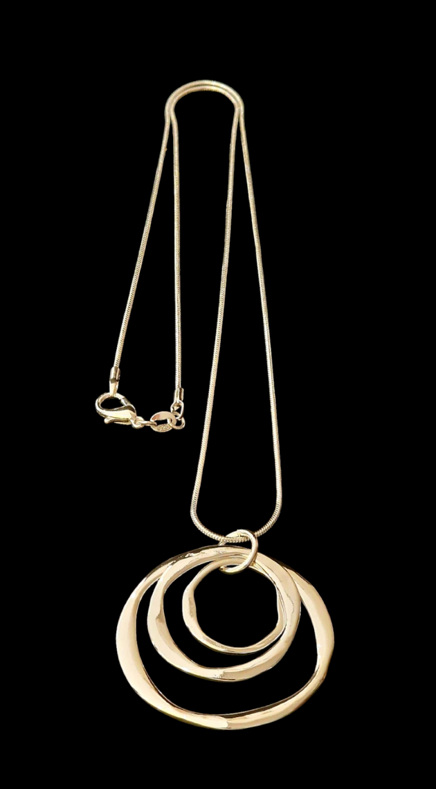LINEA CIRCLE COLLANA CIONDOLO TRE CERCHI - immagine 2