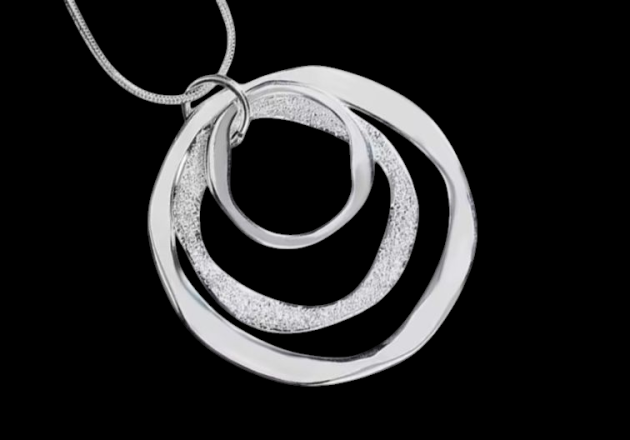 LINEA CIRCLE COLLANA CIONDOLO TRE CERCHI - immagine 3