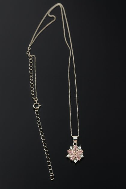 LINEA FLOWERS - COLLANA CON CIONDOLO ROSA