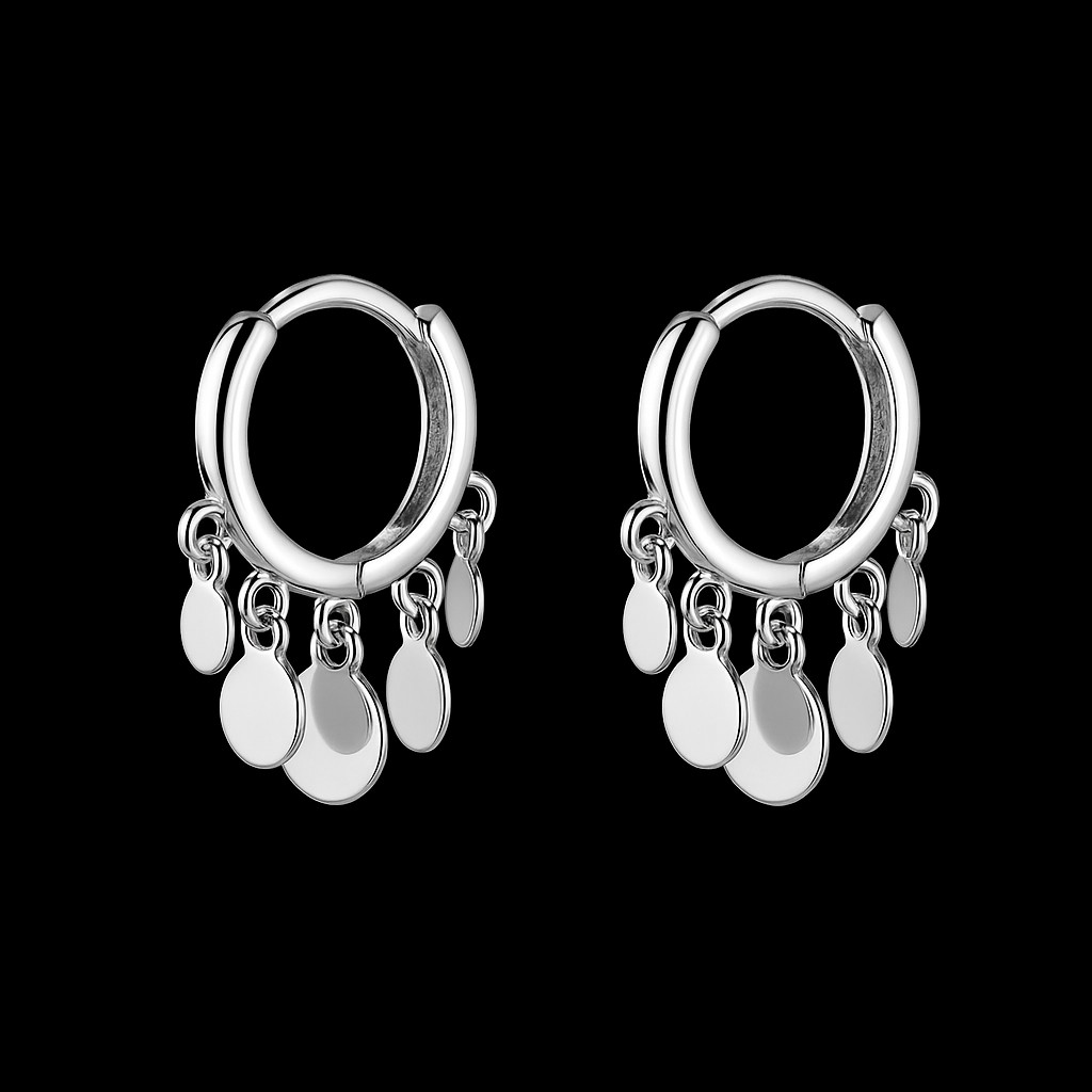 ORECCHINI A CERCHIO CON PENDENTI