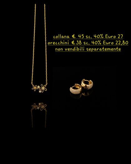 PROMO - COLLANA PUNTO LUCE E ORECCHINI