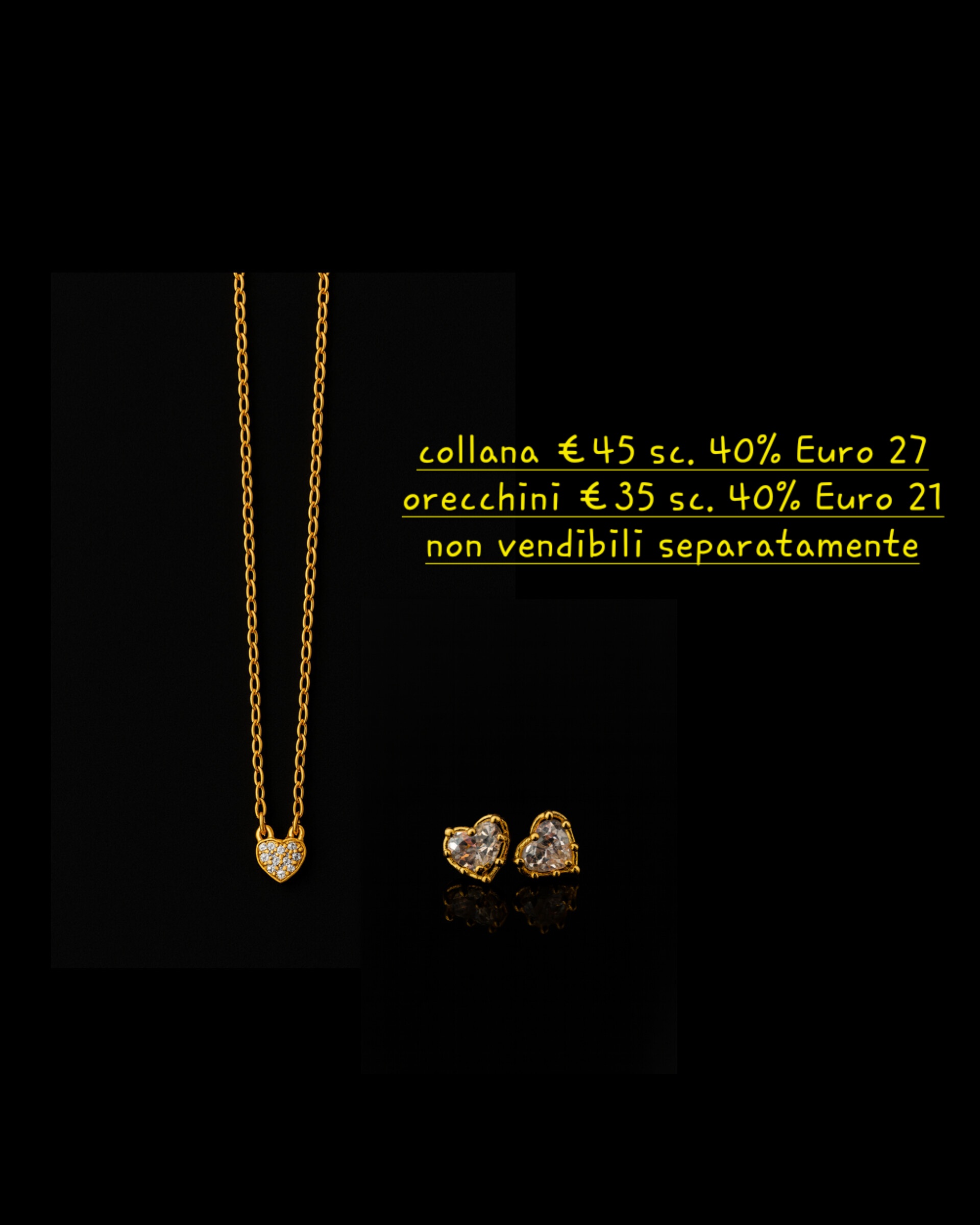 PROMO - COLLANA PUNTO LUCE E ORECCHINI